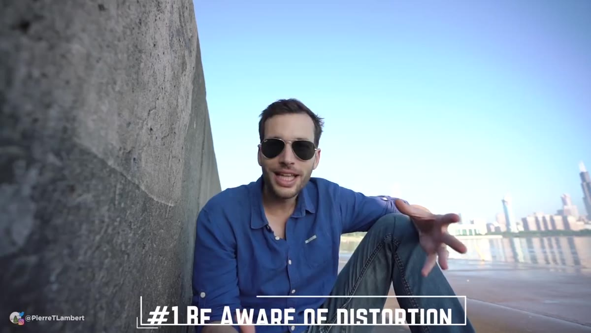 Pierre demonstrating barrel distortion on wide angle lens