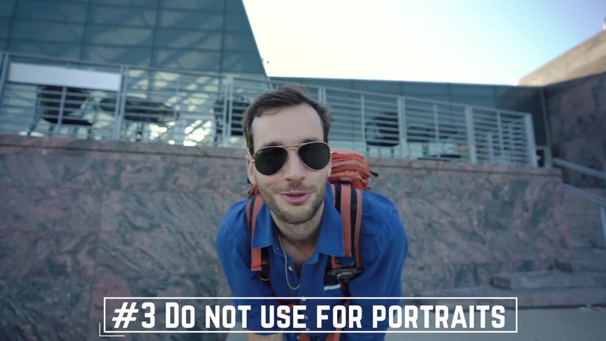 Pierre&rsquo;s face visibly distorted shooting portrait with wide angle