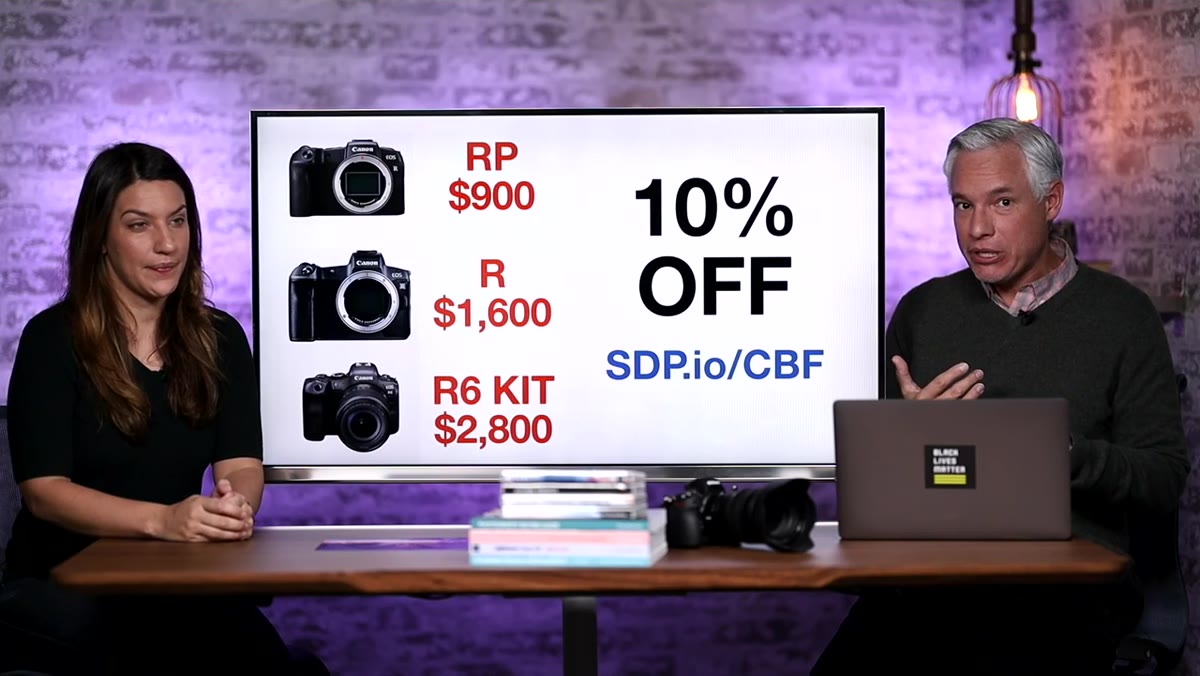Canon RP deal slide with $900 price displayed