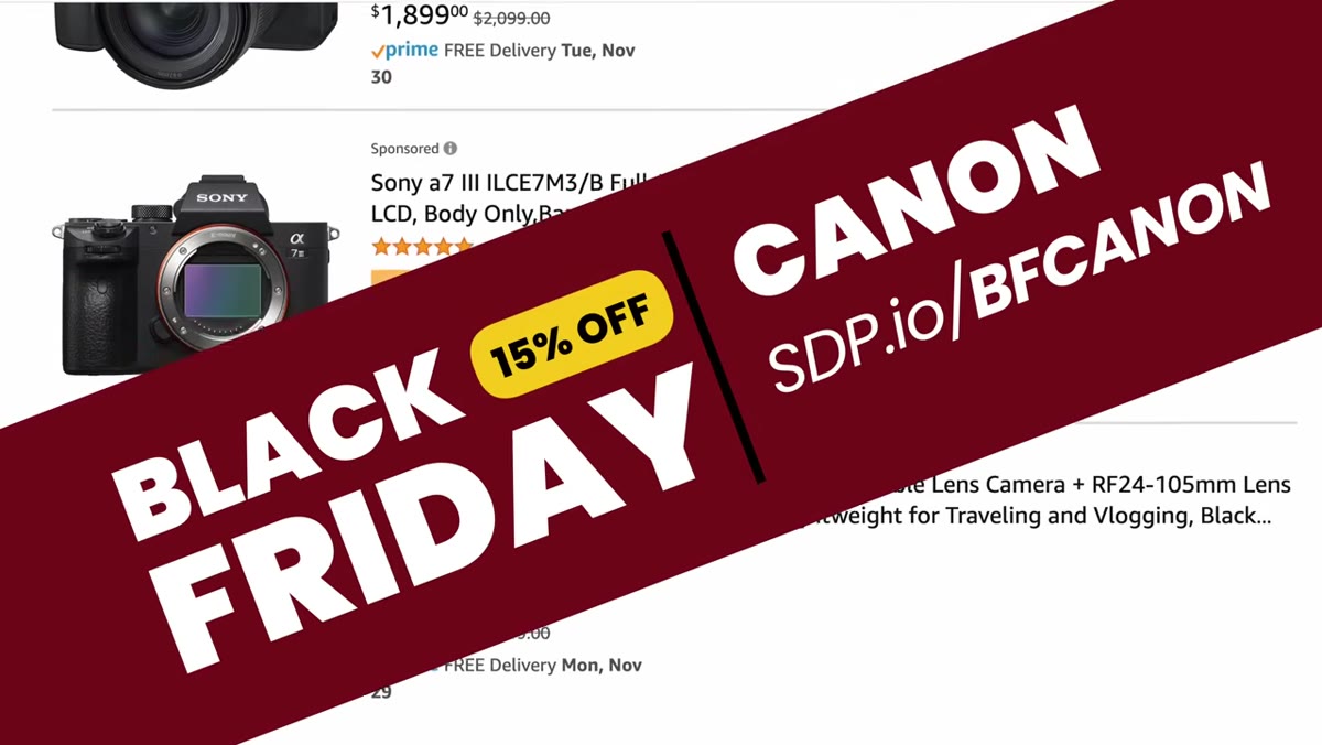 Canon RP shown with kit lens bundle pricing