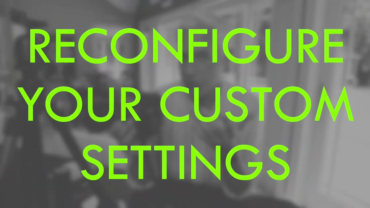 Custom settings dial and My Menu configuration on camera
