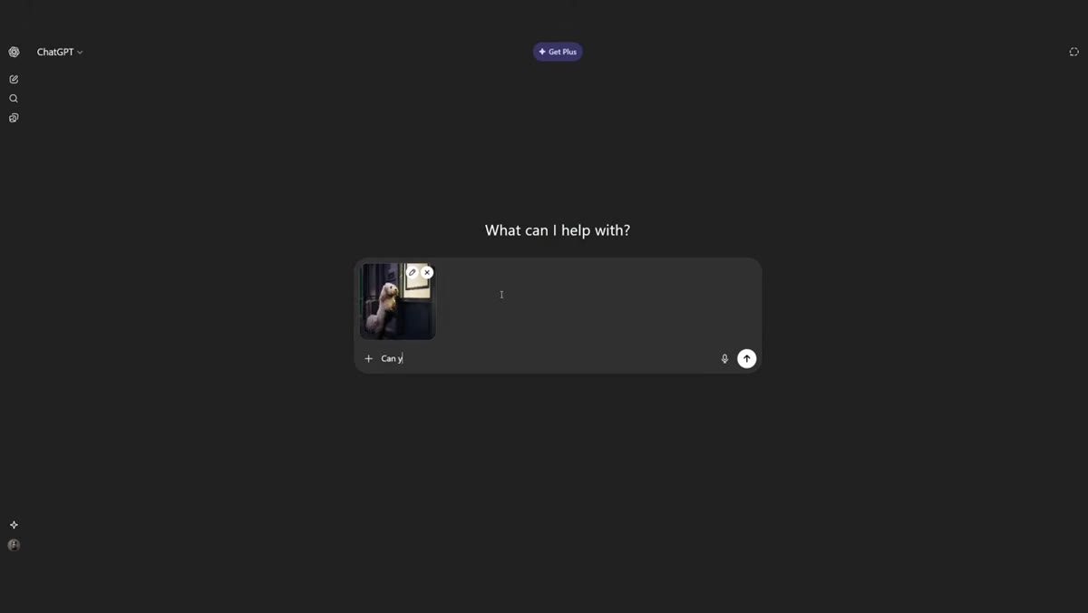 Typing a basic critique prompt into the ChatGPT text box