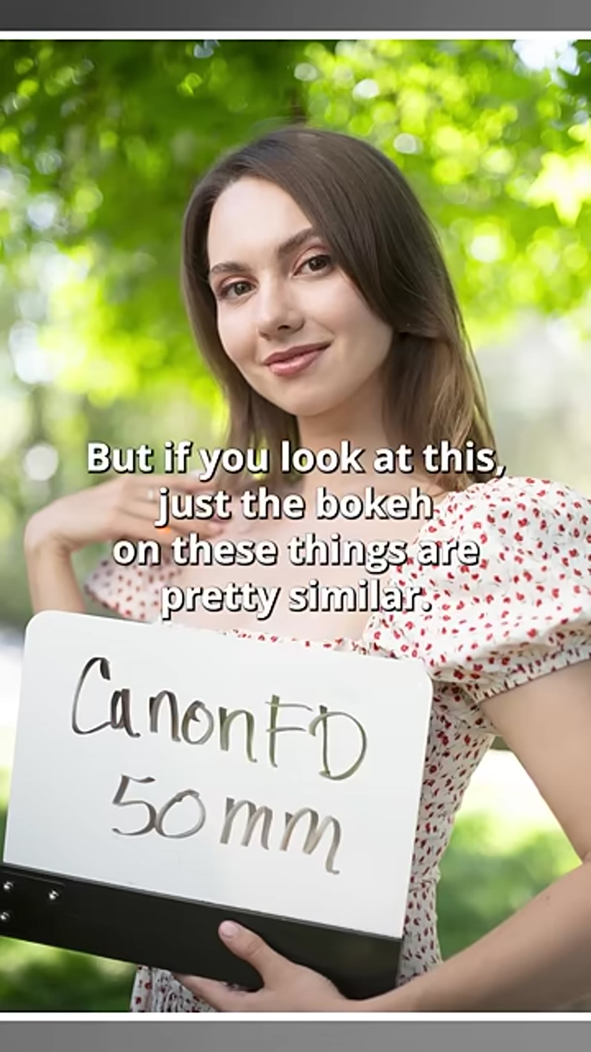 Portrait shot with Canon FD lens showing skin tones and bokeh