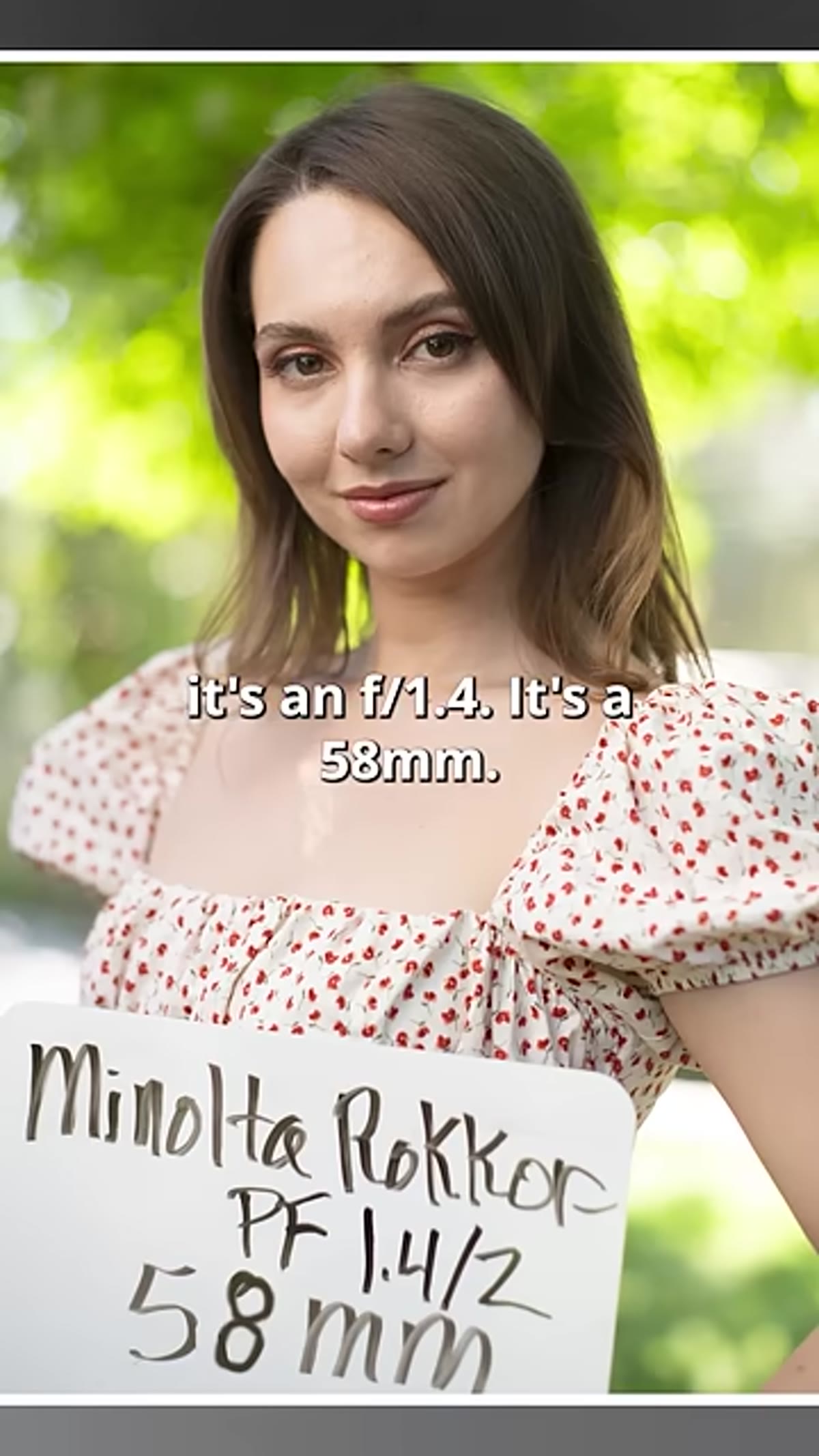 Portrait with Minolta Rokkor showing background separation and bokeh quality