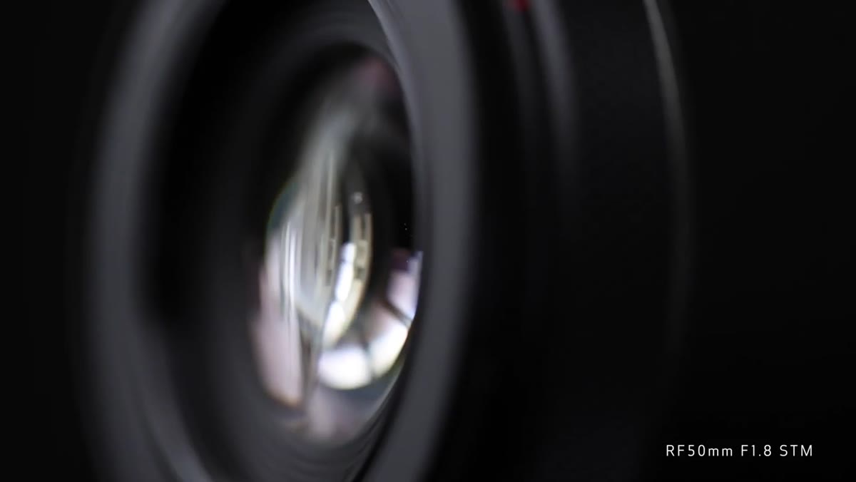 Canon RF 50mm f/1.8 lens shown with $200 price tag