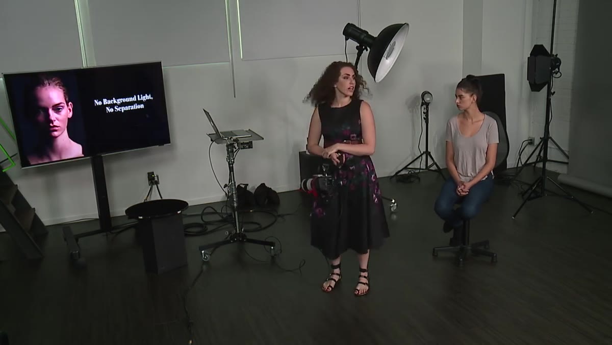 Side-by-side showing no background light and no separation