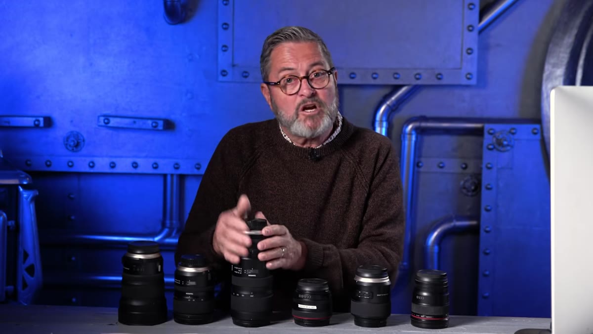 70-200mm lens isolated on table as anchor of the alternate kit