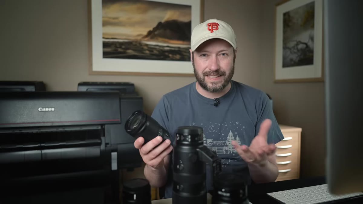 Danson describing the flexibility of not swapping lenses in changing light