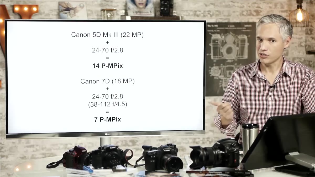 DxOMark website showing perceptual megapixel measurements for lens and body combinations