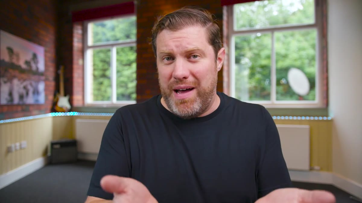 Adam explaining his three reasons for renting a studio