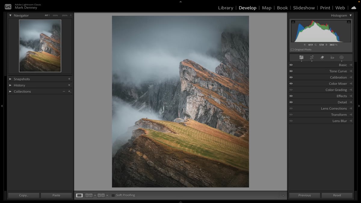 Dolomites landscape showing distinct compressed mountain layers