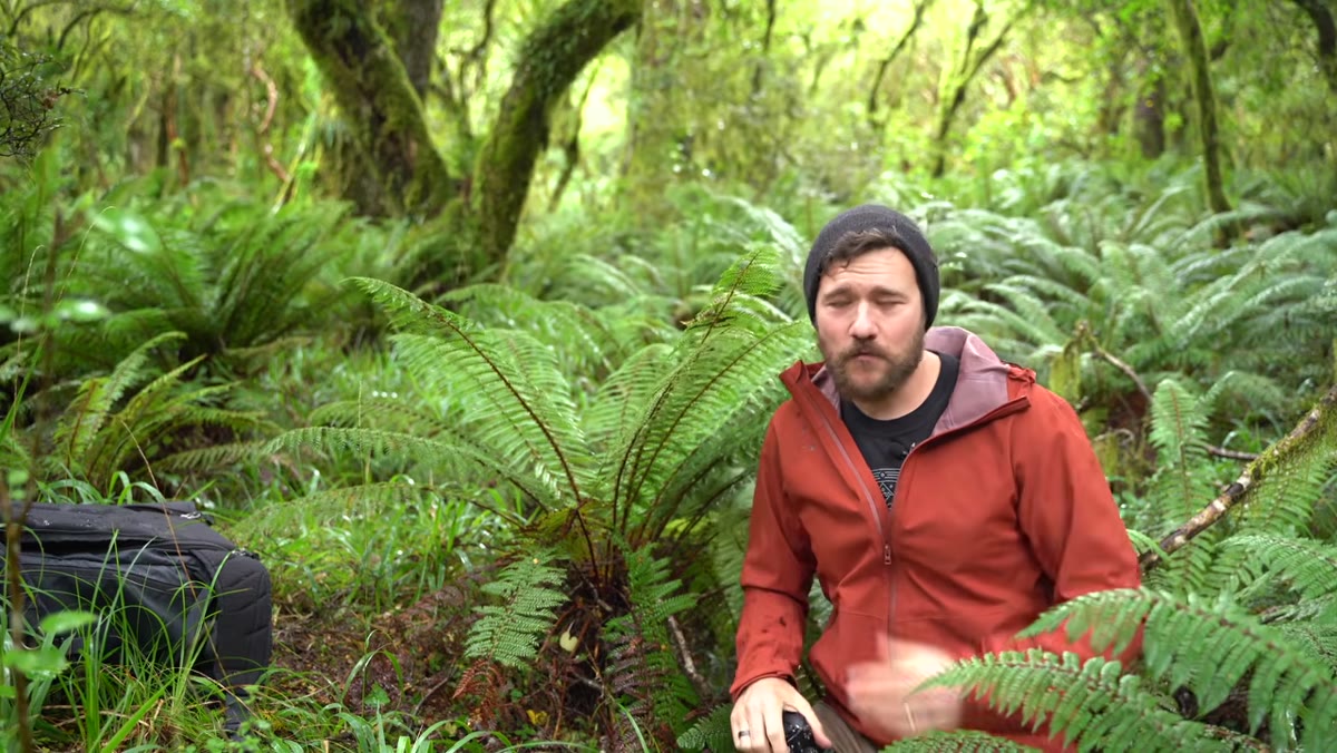 Patino identifying leading lines and framing elements in the landscape