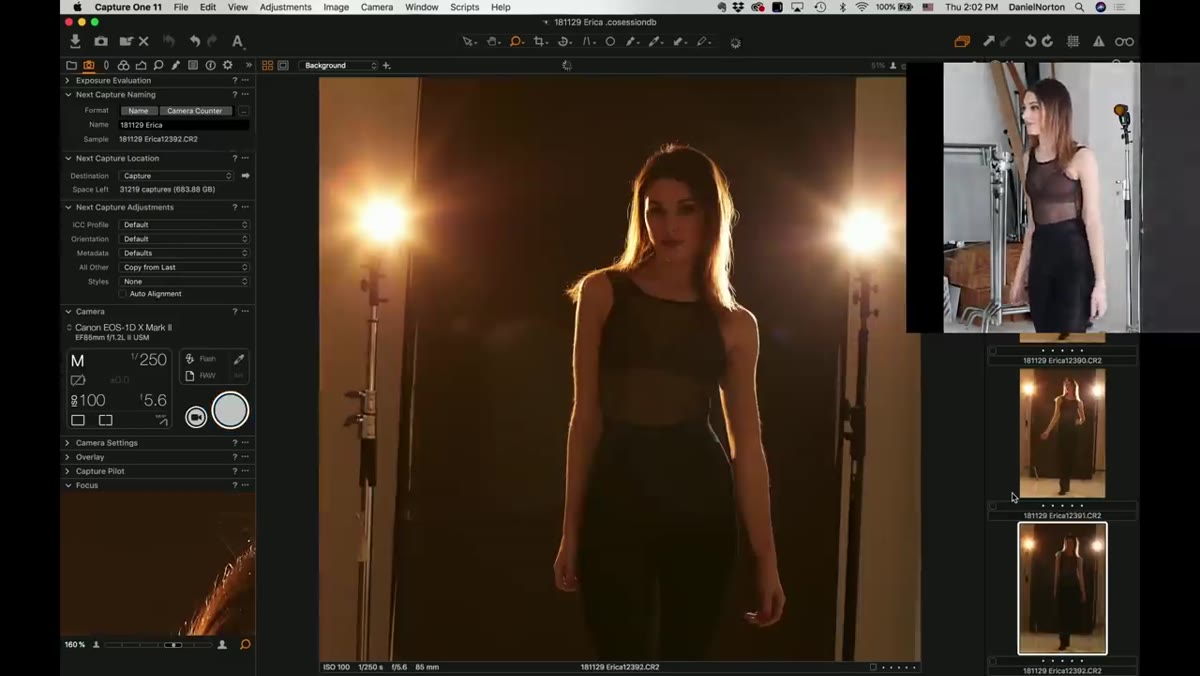 Photographer moving closer, switching to handheld for tighter frames