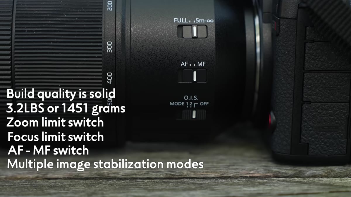 Tony demonstrating image stabilization mode switch on the lens