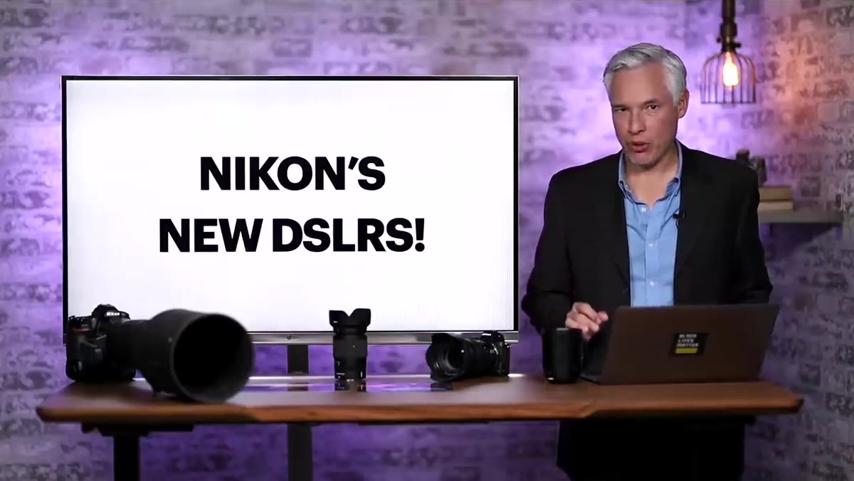 Breaking news title card about Nikon internal memo