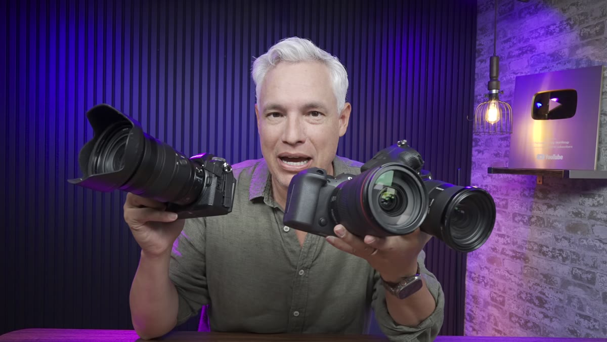 Three cameras displayed side by side on screen