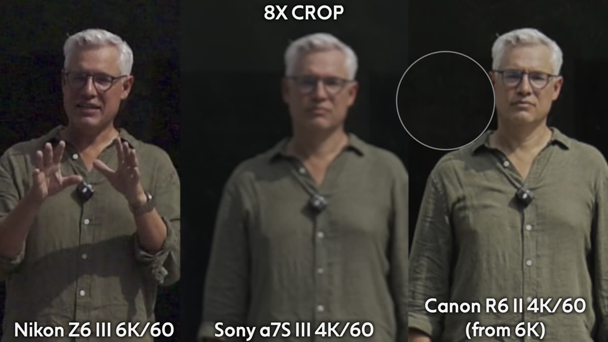 Shadow noise comparison between Canon and Nikon footage
