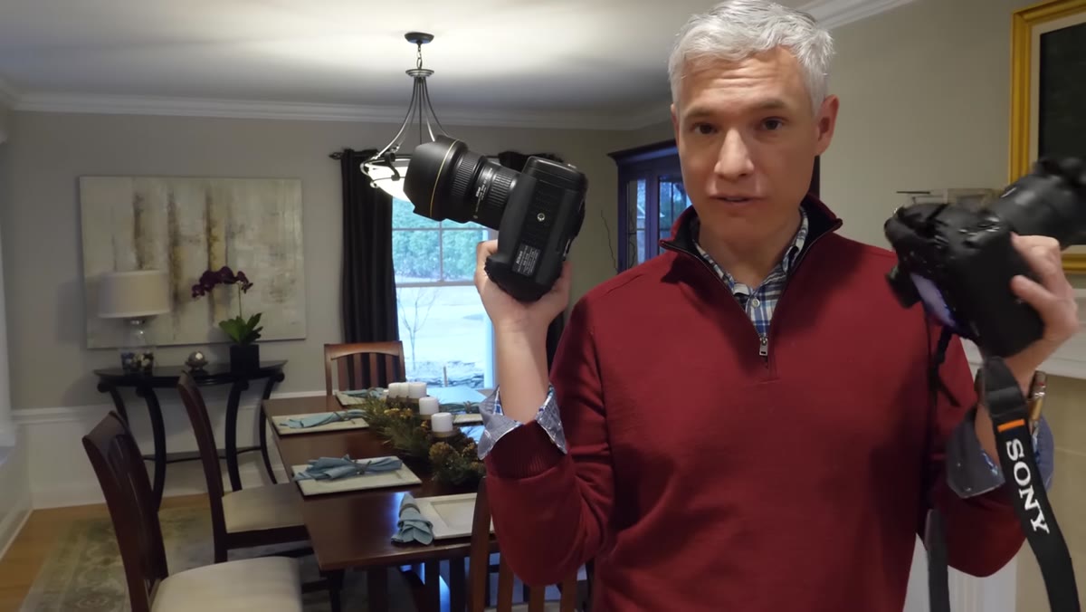 Three lenses side by side, host introduces comparison