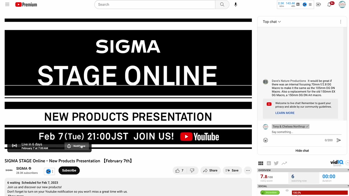 Sigma teaser image or countdown graphic for February 7th reveal