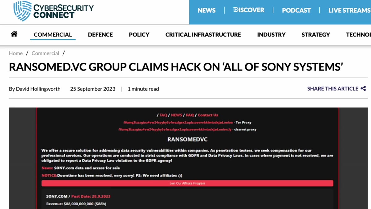 Tony explaining Sony ransomware hack and photographer concerns