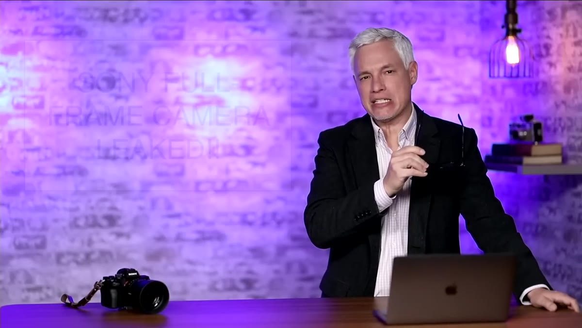 Tony announces Sony full-frame camera leak on screen