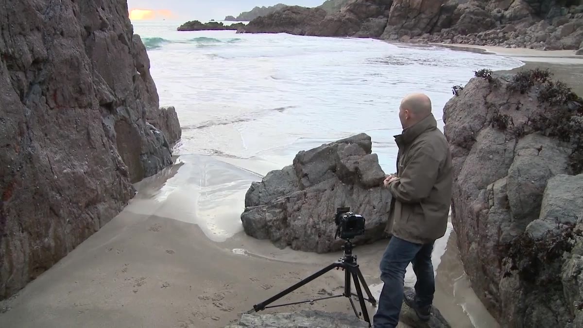 Karl shooting with ND and graduated filter on the 5D Mark III