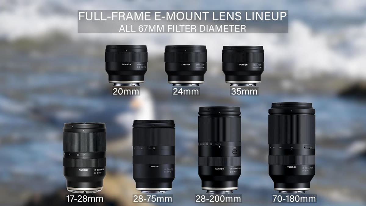 JP showing the lens filter thread size and ergonomic build