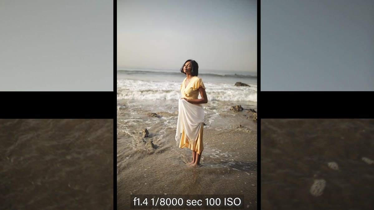 Full-frame image showing corner vignetting at f/1.4