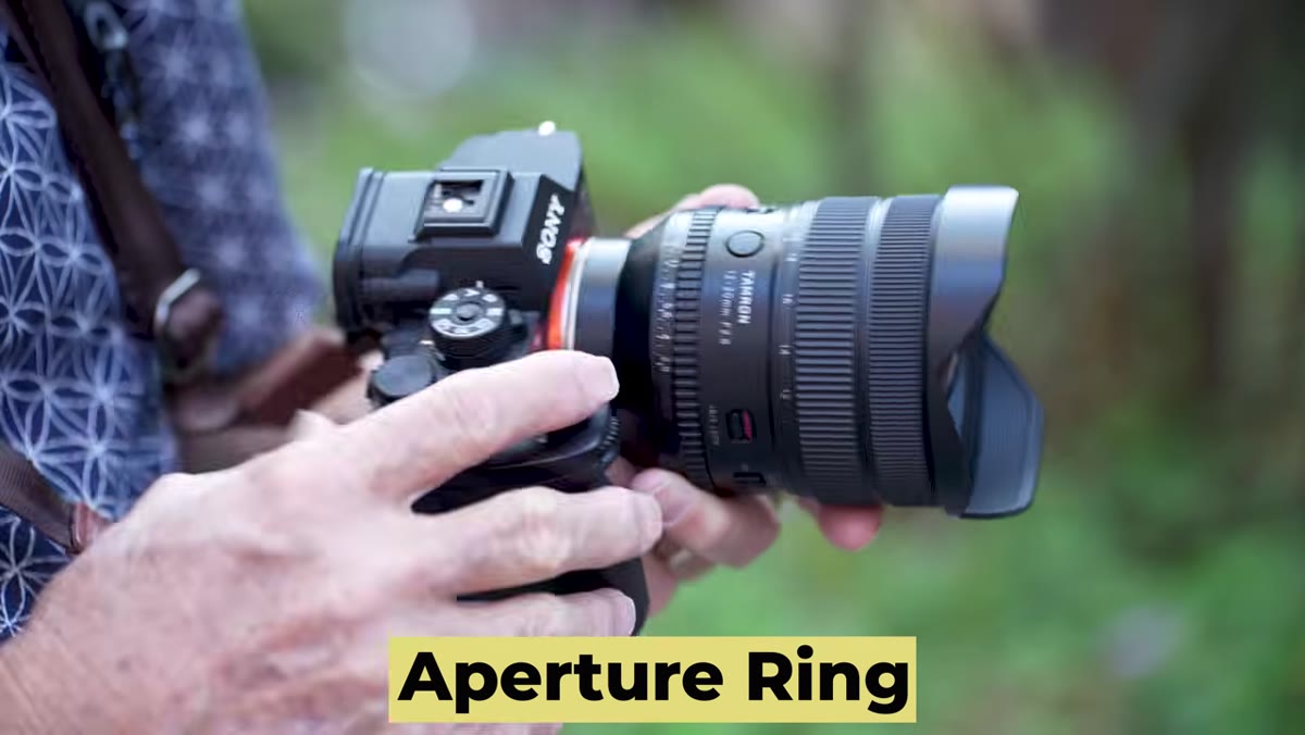 Aperture ring turned to &ldquo;A&rdquo; position on lens barrel