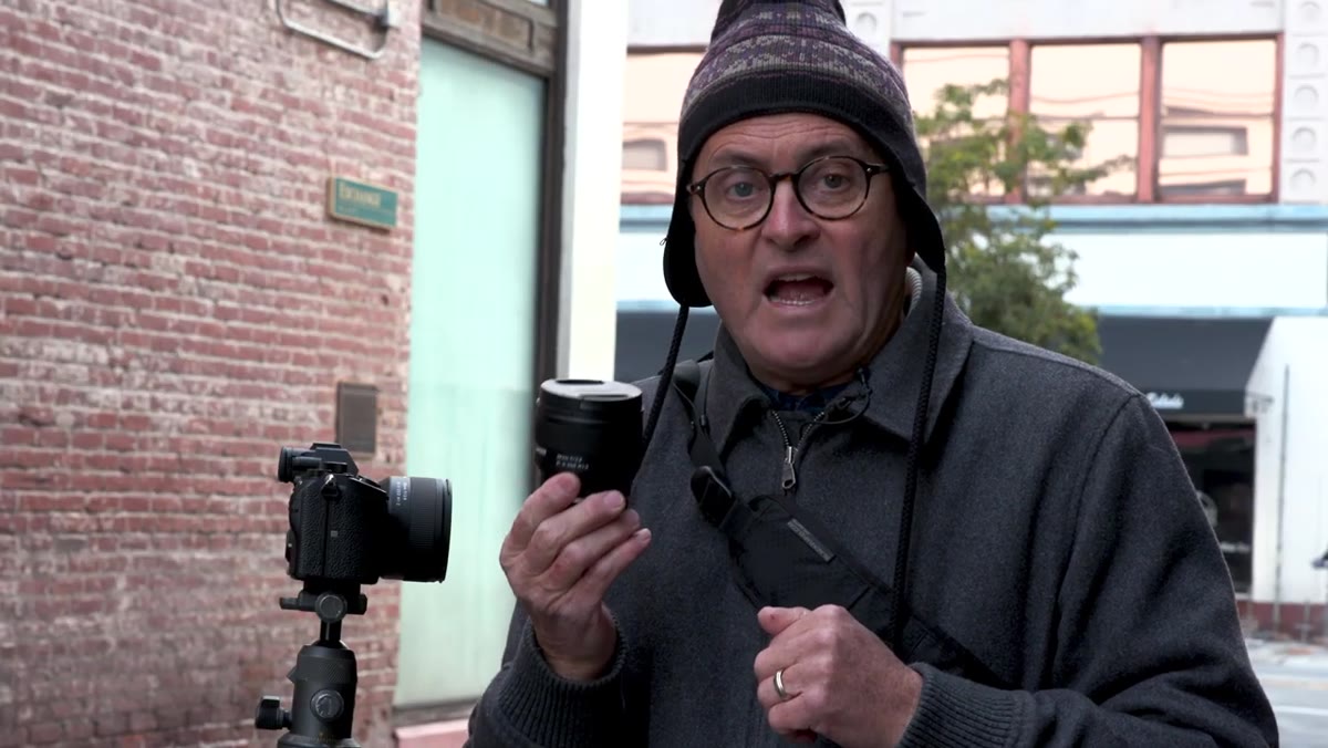 Tamron prime mounted on Sony mirrorless body outdoors