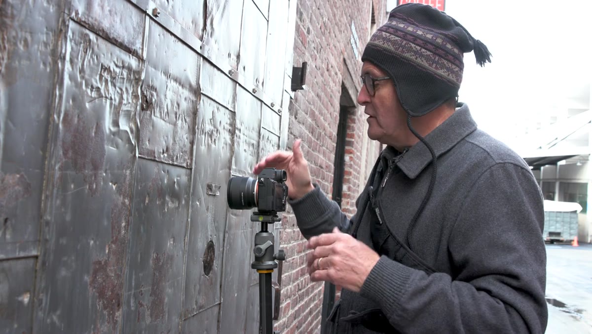 JP shooting a subject at near-macro distance with the 24mm