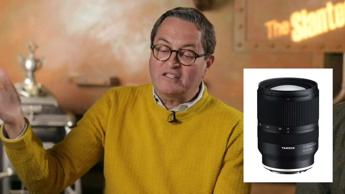 Hosts introducing the new mirrorless lens announcement