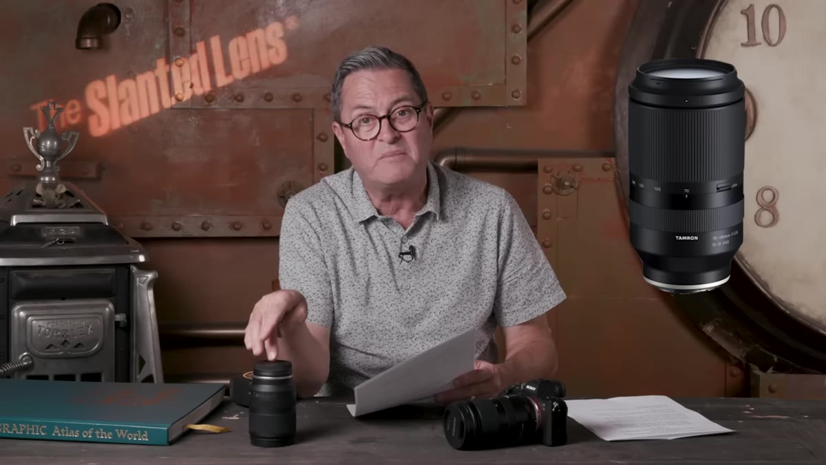 Host explaining unified 67mm filter size across all lenses