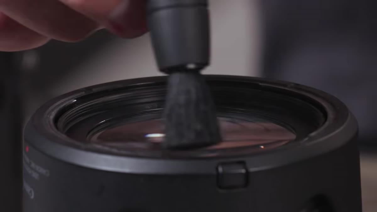 Camera body open, sensor visible during inspection phase