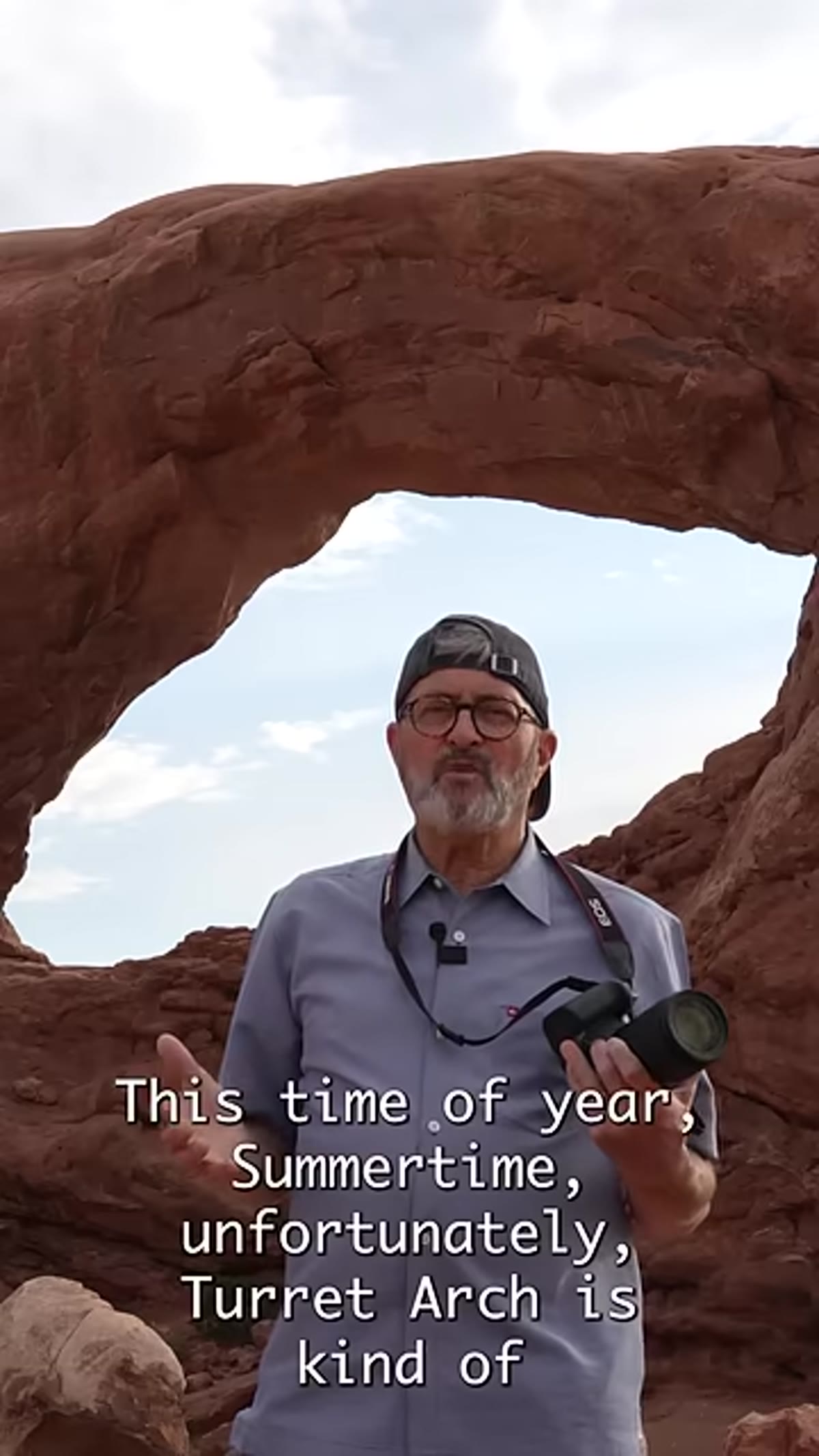 Demonstrating shadow coverage on Turret Arch in summer
