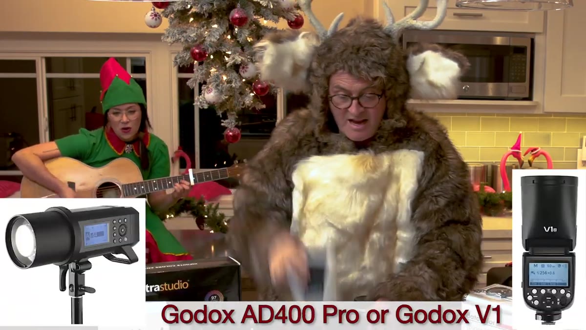 Green screen setup visible on screen