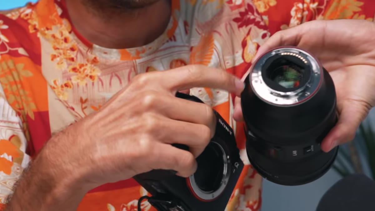 Close-up of weather sealing ring at lens mount