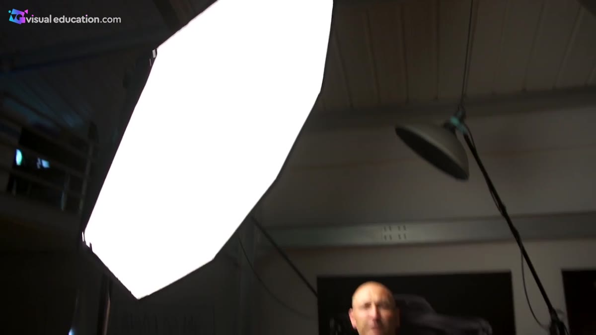Large 150cm octabox as main subject light from front side