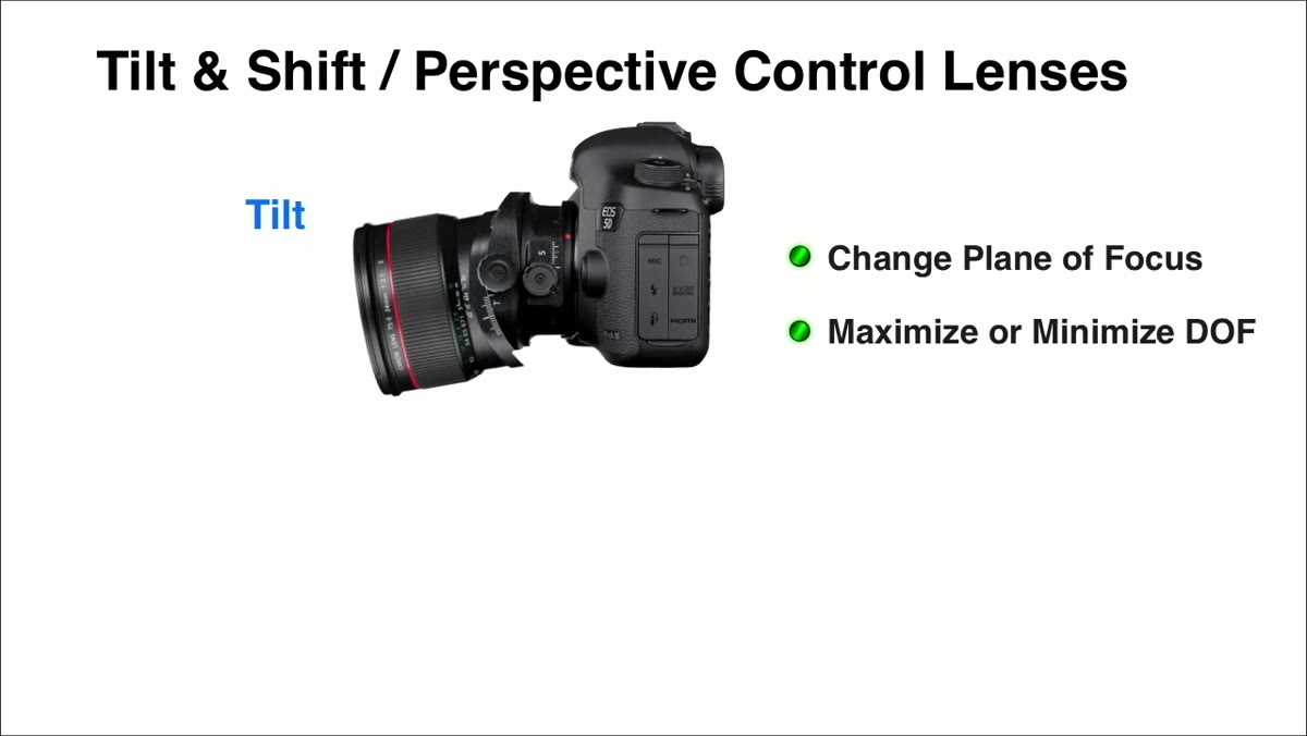 Instructor introducing tilt and shift as two separate functions
