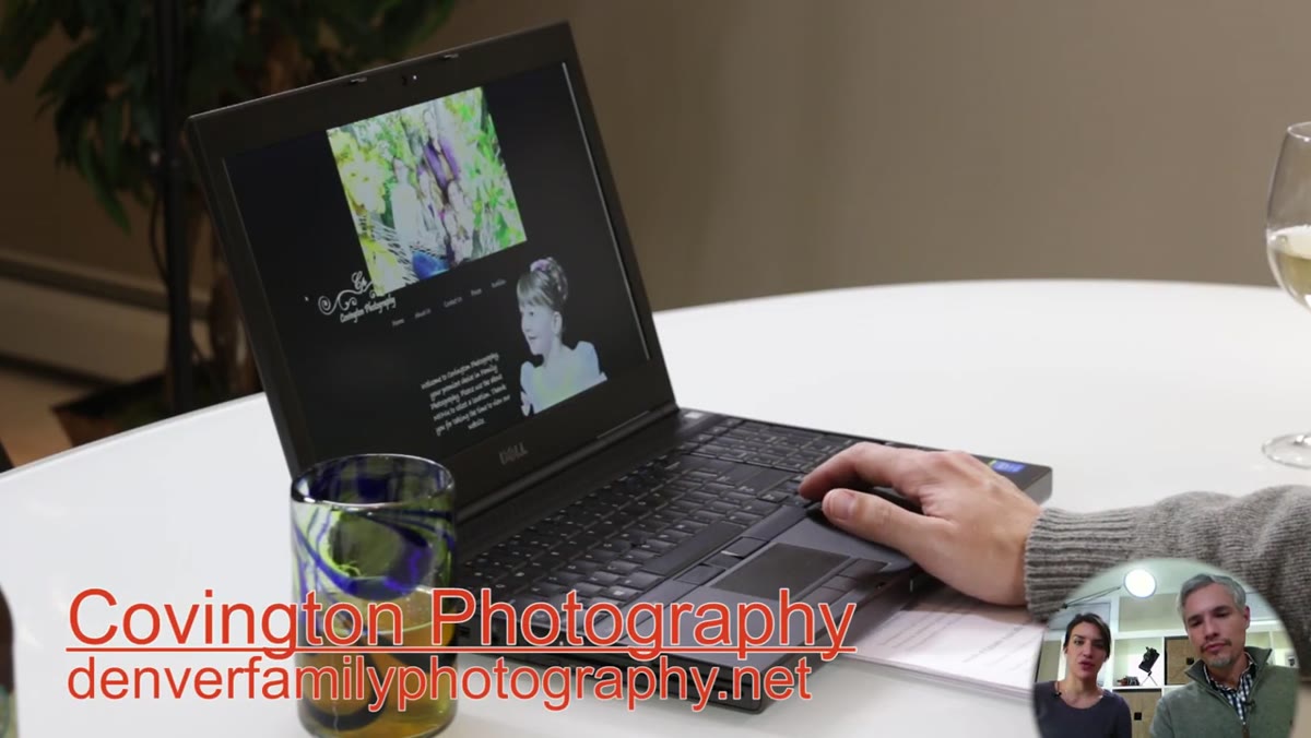 Before and after comparison of Covington Photography website redesign